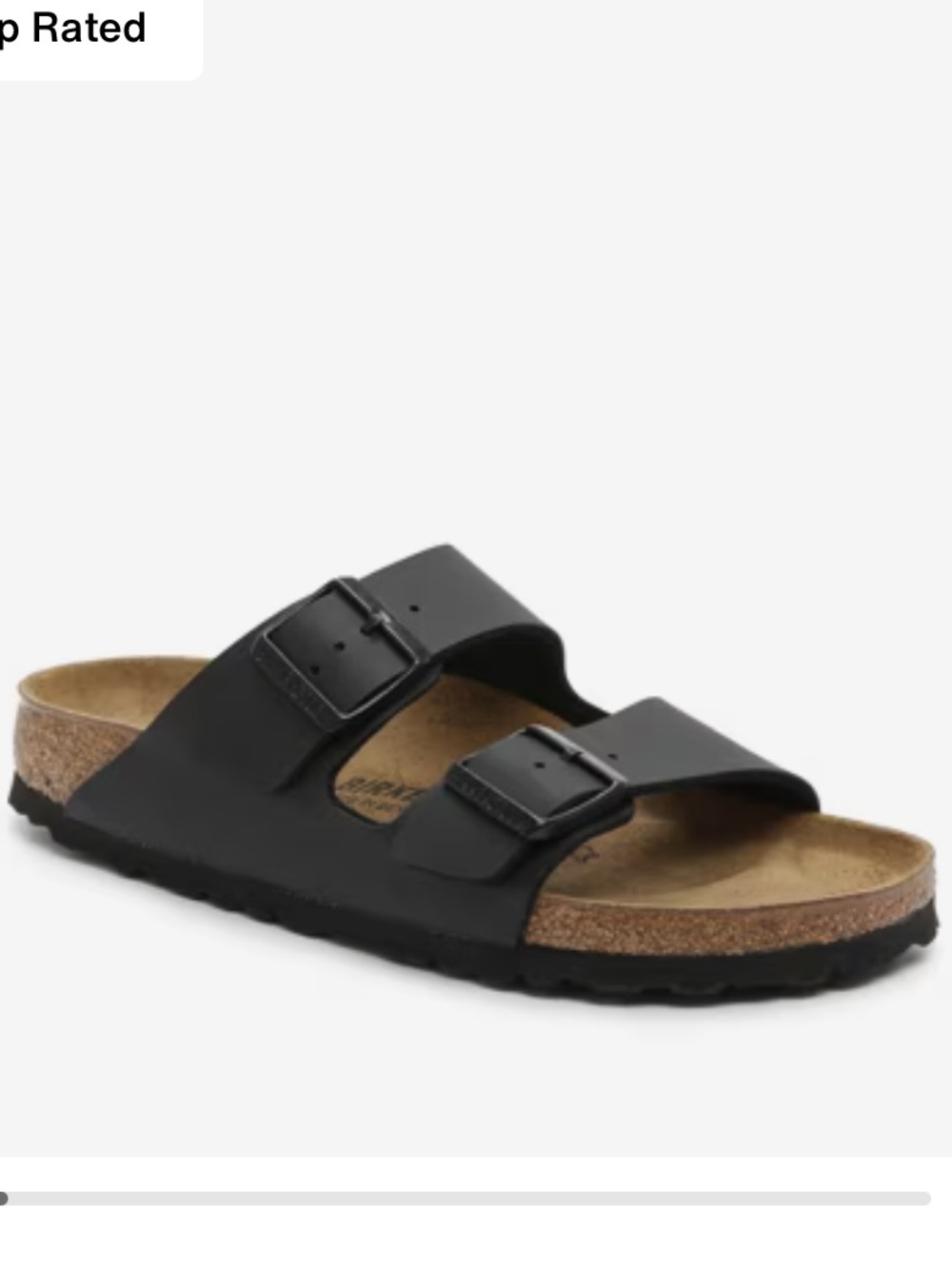 Women’s Birkenstock  Black Two-Strap Cork Footbed Sandal